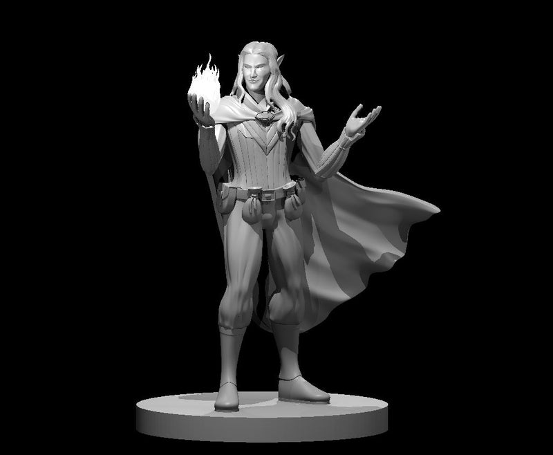 Elf Male Sorcerer - DND - Pathfinder - Dungeons & Dragons - RPG - Tabletop - mz4250- Miniature-28mm-1"Scale