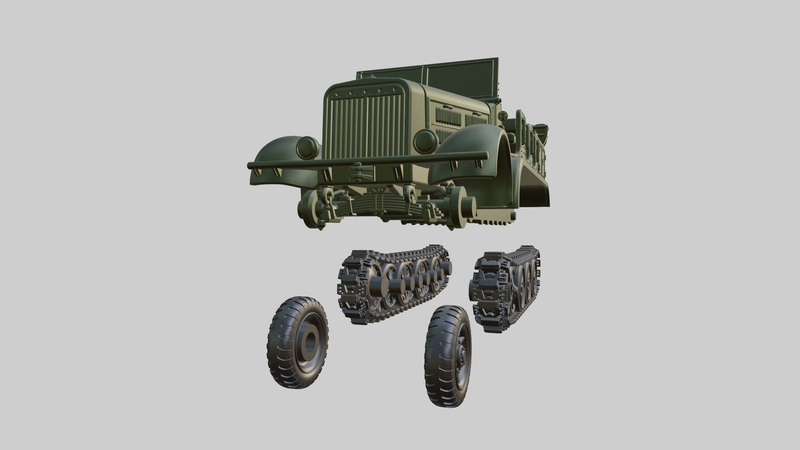 Breda 61 Artillery Tractor - Italian Army - 28mm Scale - Bolt Action - wargame3d
