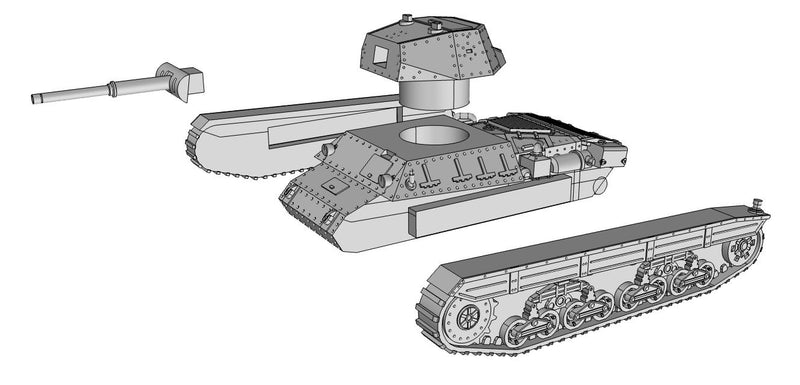 Carro Armato P40 - Italian Army - 28mm Scale - Bolt Action - wargame3d