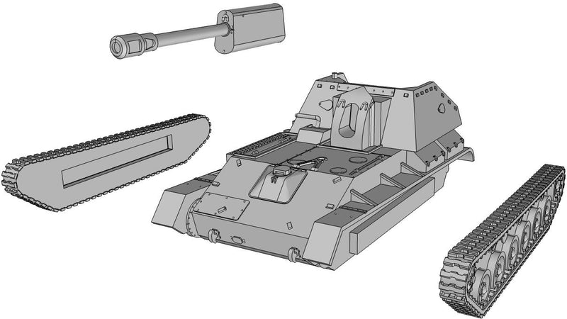 SU-76m Self-propelled gun - Russian Army -  wargame3d- 28mm Scale