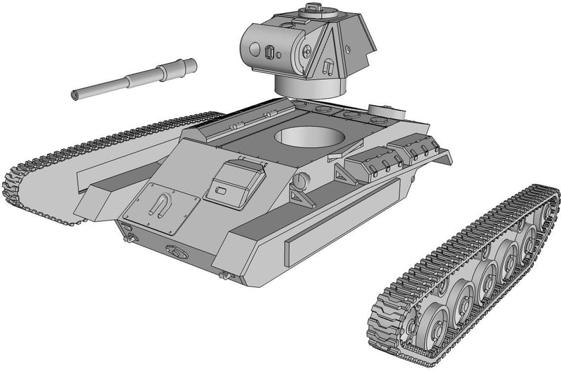 T-70 Light Tank - Russian Army - Bolt Action - wargame3d- 28mm Scale