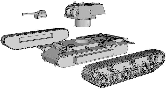 KV-1 Heavy Tank - Russian Army - Bolt Action - wargame3d- 28mm Scale