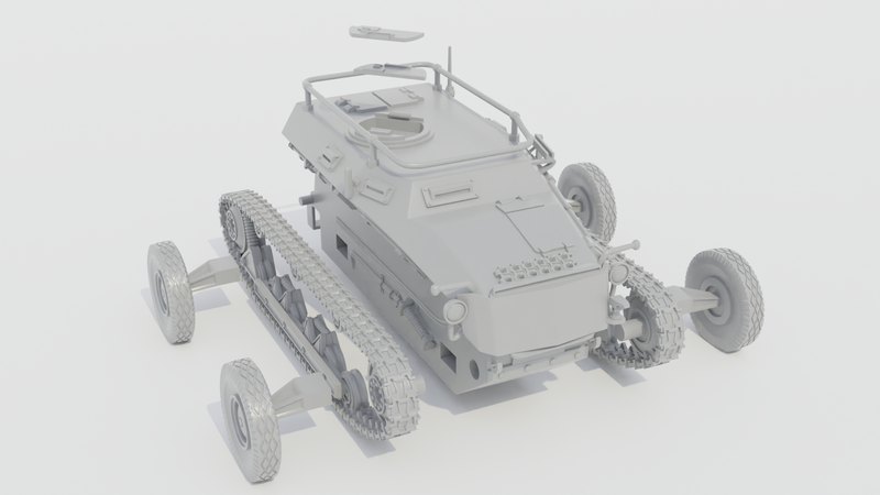 Sd.Kfz.254 Tractor - German Army - 28mm Scale -  wargame3d