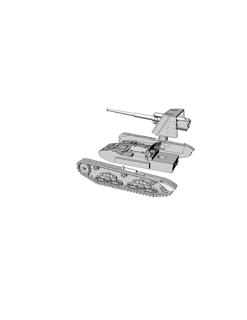 Semovente 90-53 - Italian Army - 28mm Scale - Bolt Action - wargame3d