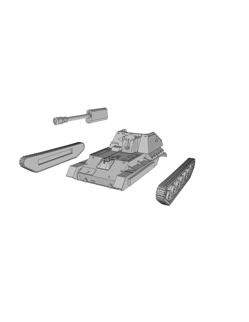 SU-76m Self-propelled gun - Russian Army -  wargame3d- 28mm Scale