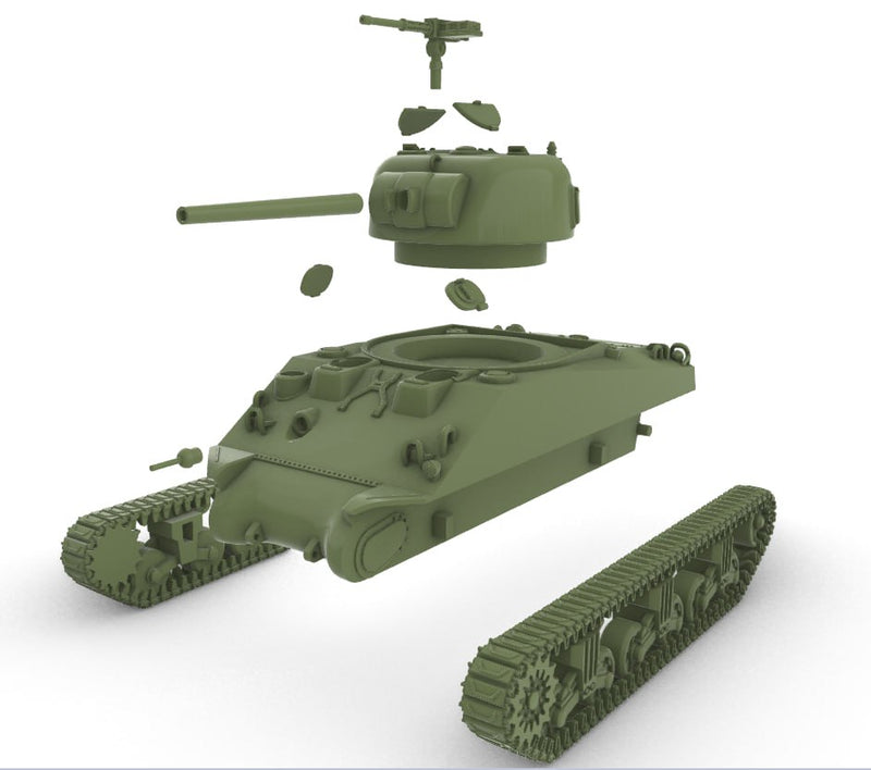 M4A2 Sherman 75mm - 28mm Scale -  wargame3d