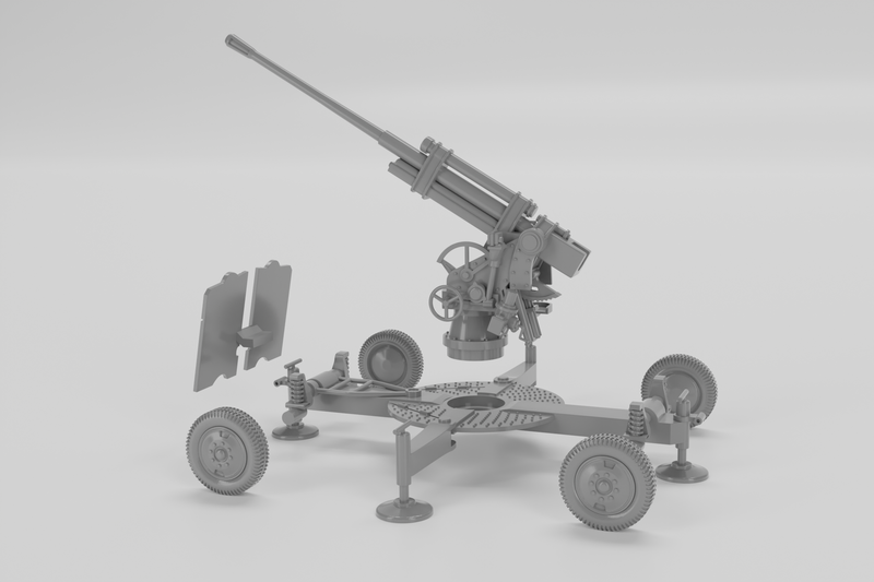 K-52 Heavy AA Gun 85mm - Russian Army - Bolt Action - wargame3d- 28mm Scale