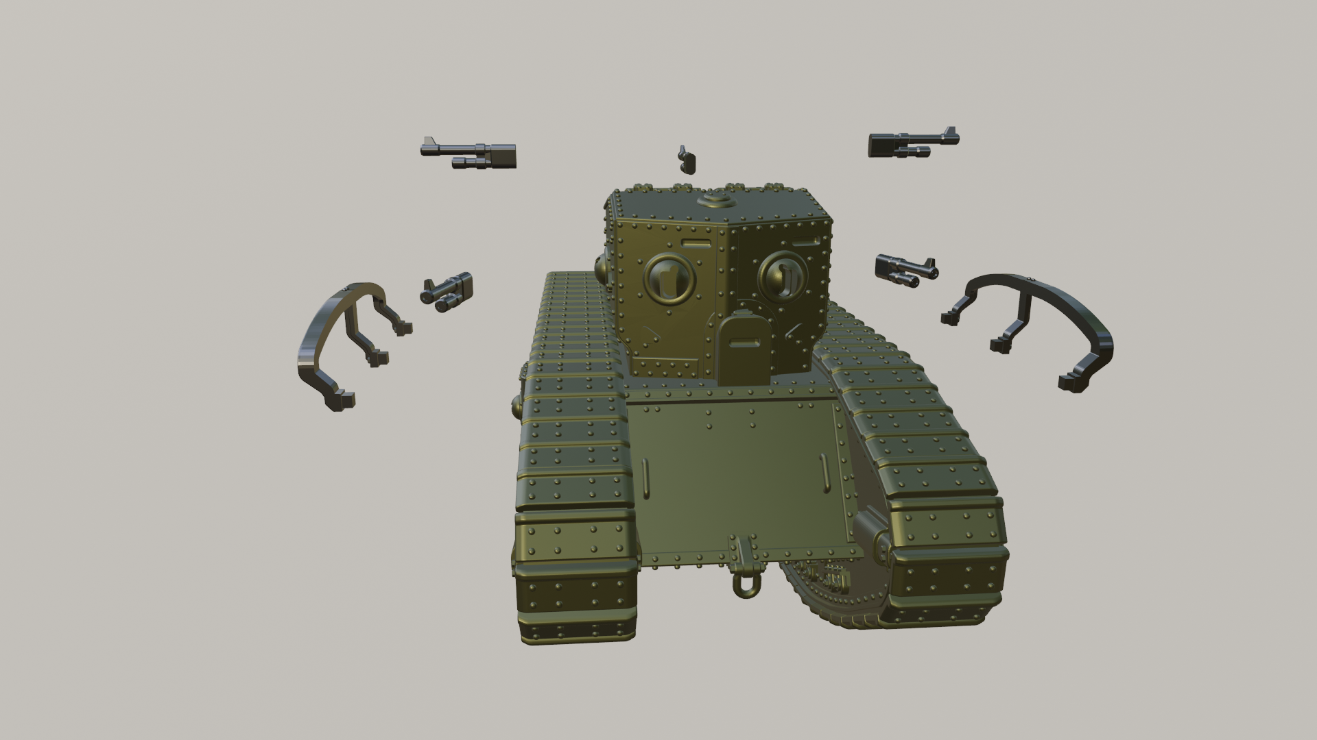 Whippet Mark B - WWI - UK Army -  wargame3d- 28mm Scale