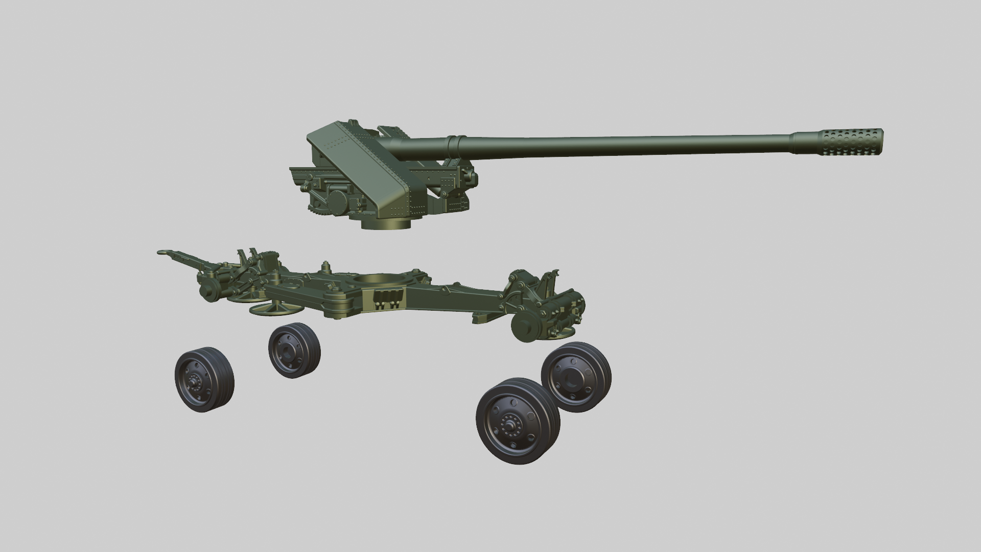 Pak 44 128mm Anti-Tank Gun - German Army -  wargame3d- 28mm Scale