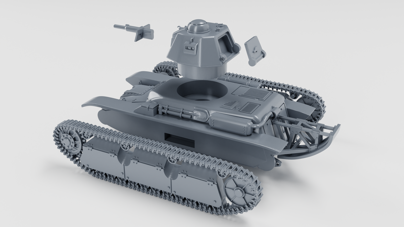 Light Tank Renault R40 - French Army - 28mm Scale -  wargame3d