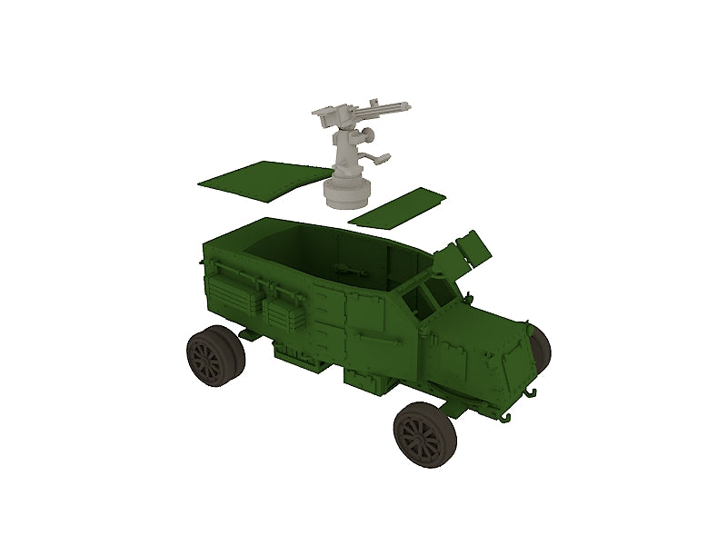 Pierce-Arrow Armored Car - WWI - UK Army - Bolt Action - wargame3d- 28mm Scale