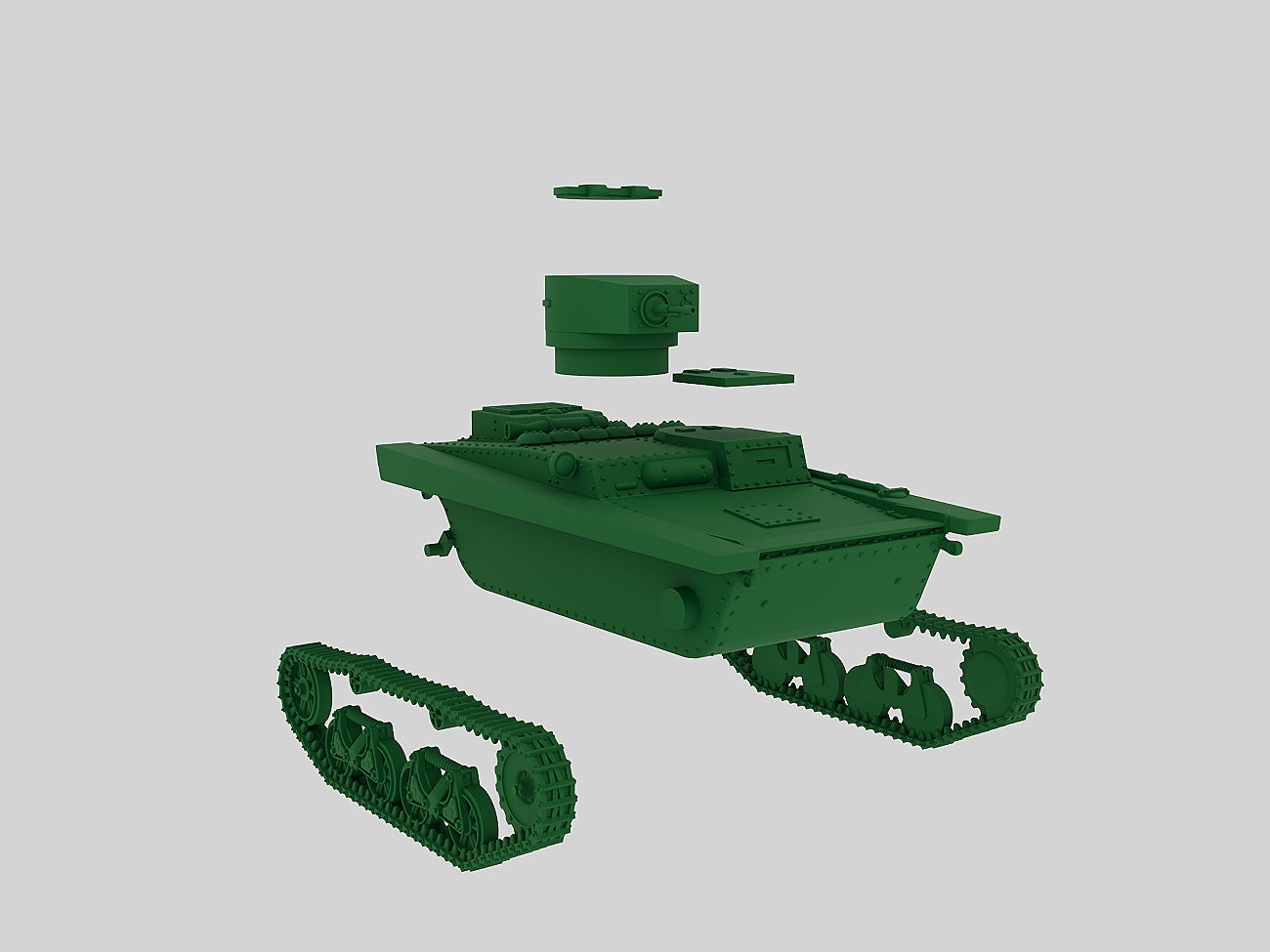 Soviet light tank T-37A - Russian Army -  wargame3d- 28mm Scale