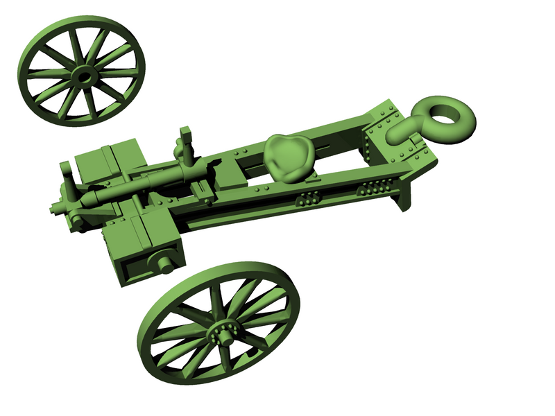 3.7 cm TAK 1918 Rheinmetall - WWI - German Army - Bolt Action - wargame3d- 28mm Scale