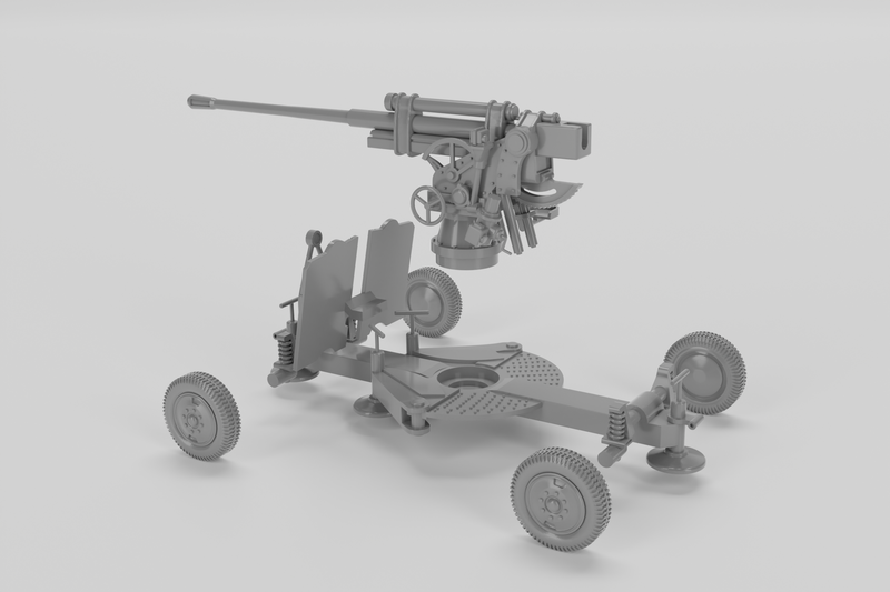 K-52 Heavy AA Gun 85mm - Russian Army - Bolt Action - wargame3d- 28mm Scale