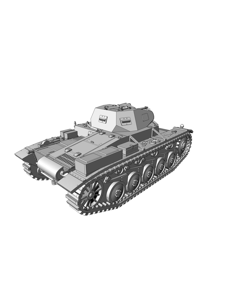 pz.kpfw II ausf C - German Army - 28mm Scale - Bolt Action - wargame3d