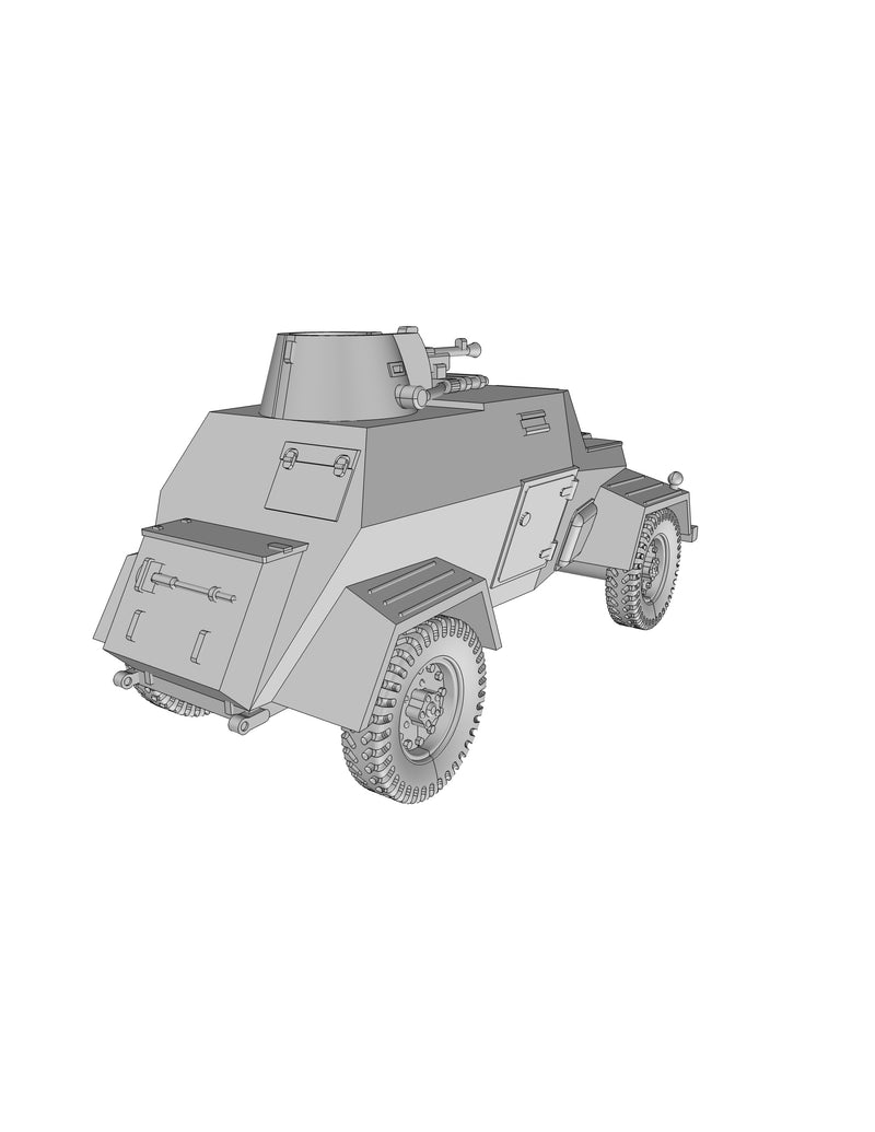 Humber Light Recon Car - UK Army - Bolt Action - wargame3d- 28mm Scale