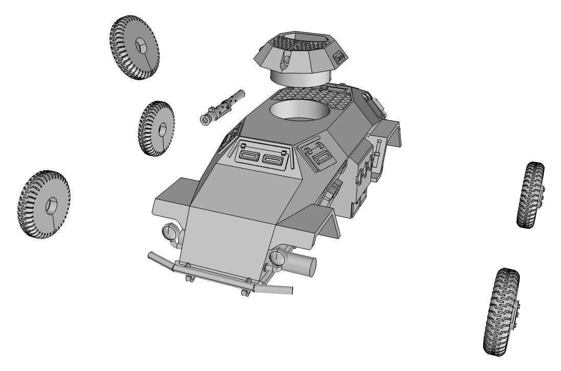 Sd.Kfz 221 - German Army - 28mm Scale -  wargame3d