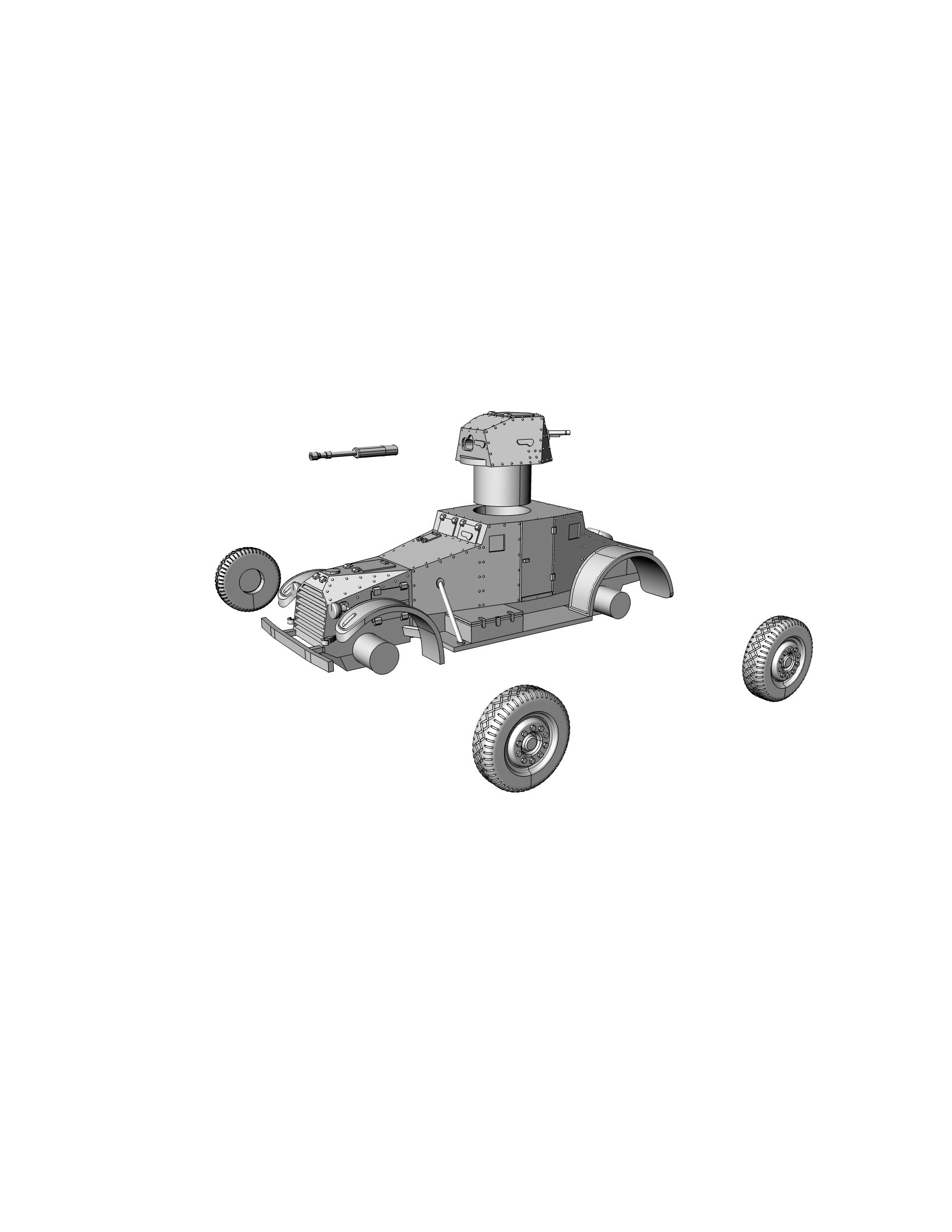 Laffly 80 AM Car - French Army -  wargame3d- 28mm Scale