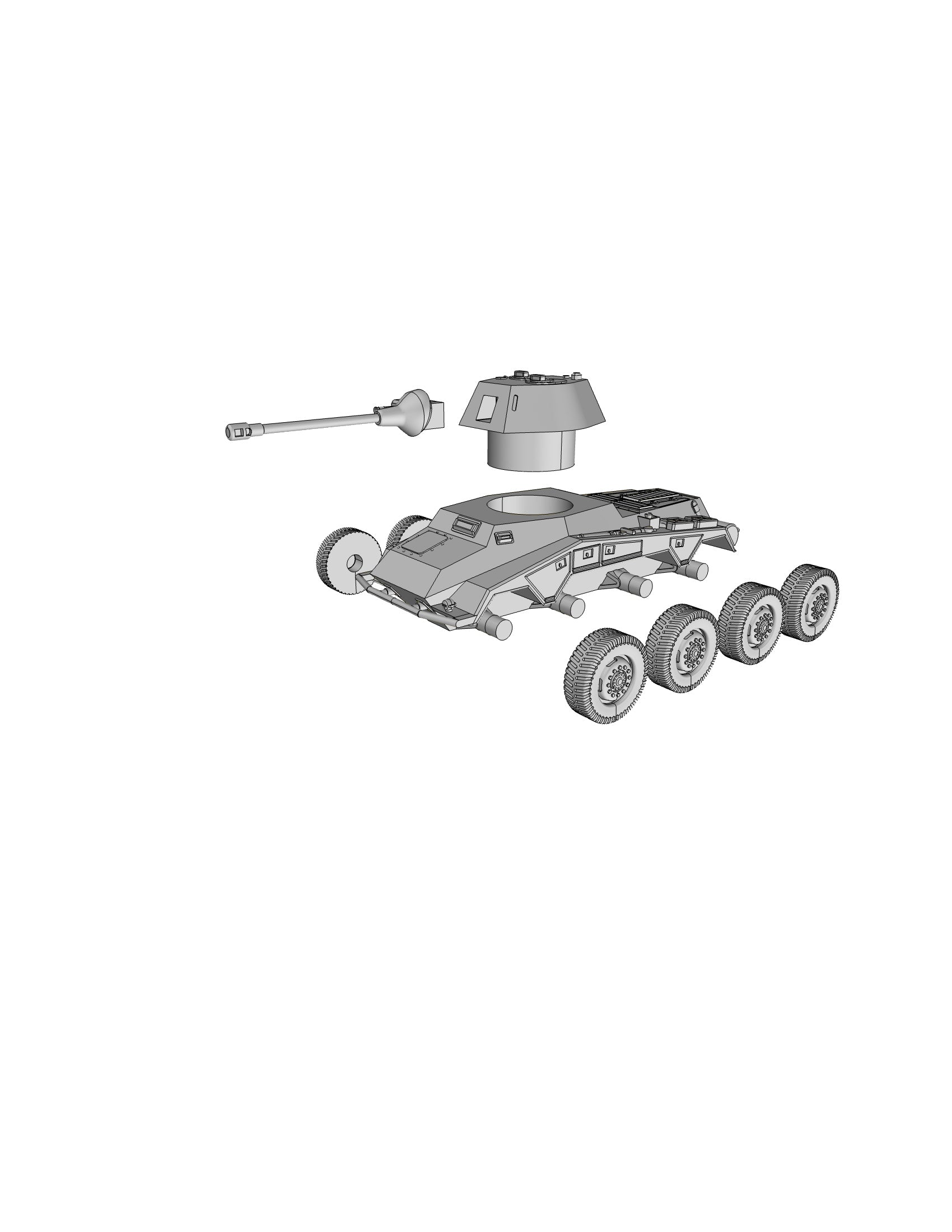 Sd.Kfz 234 2 - German Army - 28mm Scale -  wargame3d