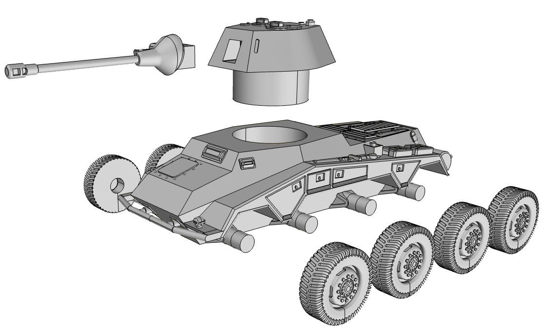 Sd.Kfz 234 2 - German Army - 28mm Scale -  wargame3d