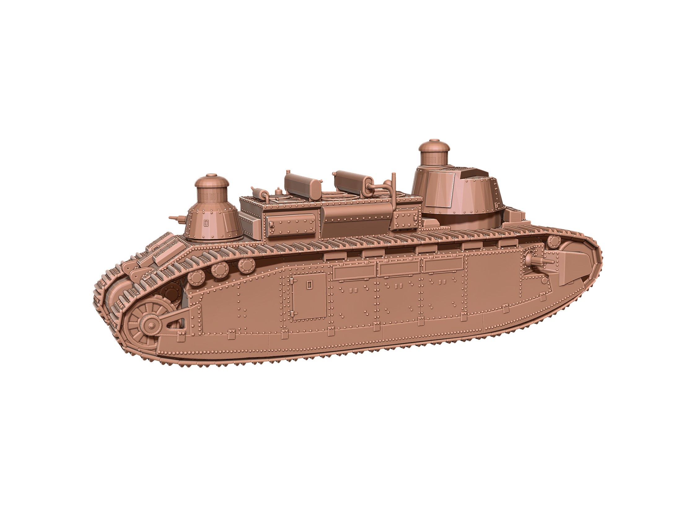 FCM 2C Heavy Tank - French Army - 28mm -  Eskice Miniature