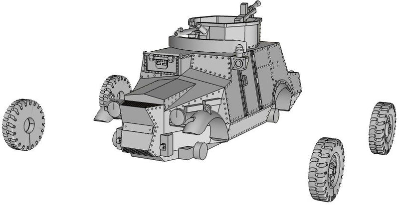 Car Morris CS9 LAC - UK Army - Bolt Action - wargame3d- 28mm Scale