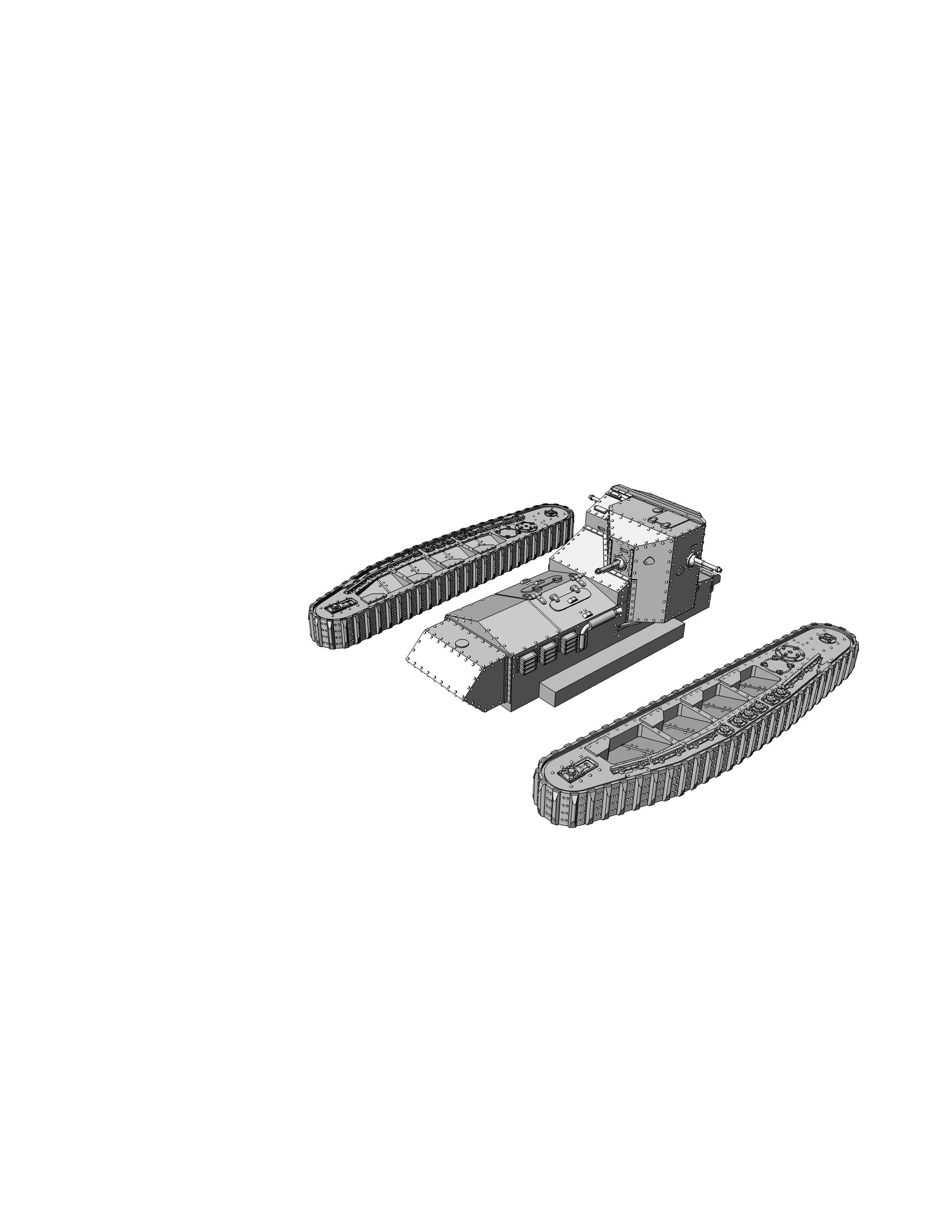 Whippet Mark A - UK Army -  wargame3d- 28mm Scale