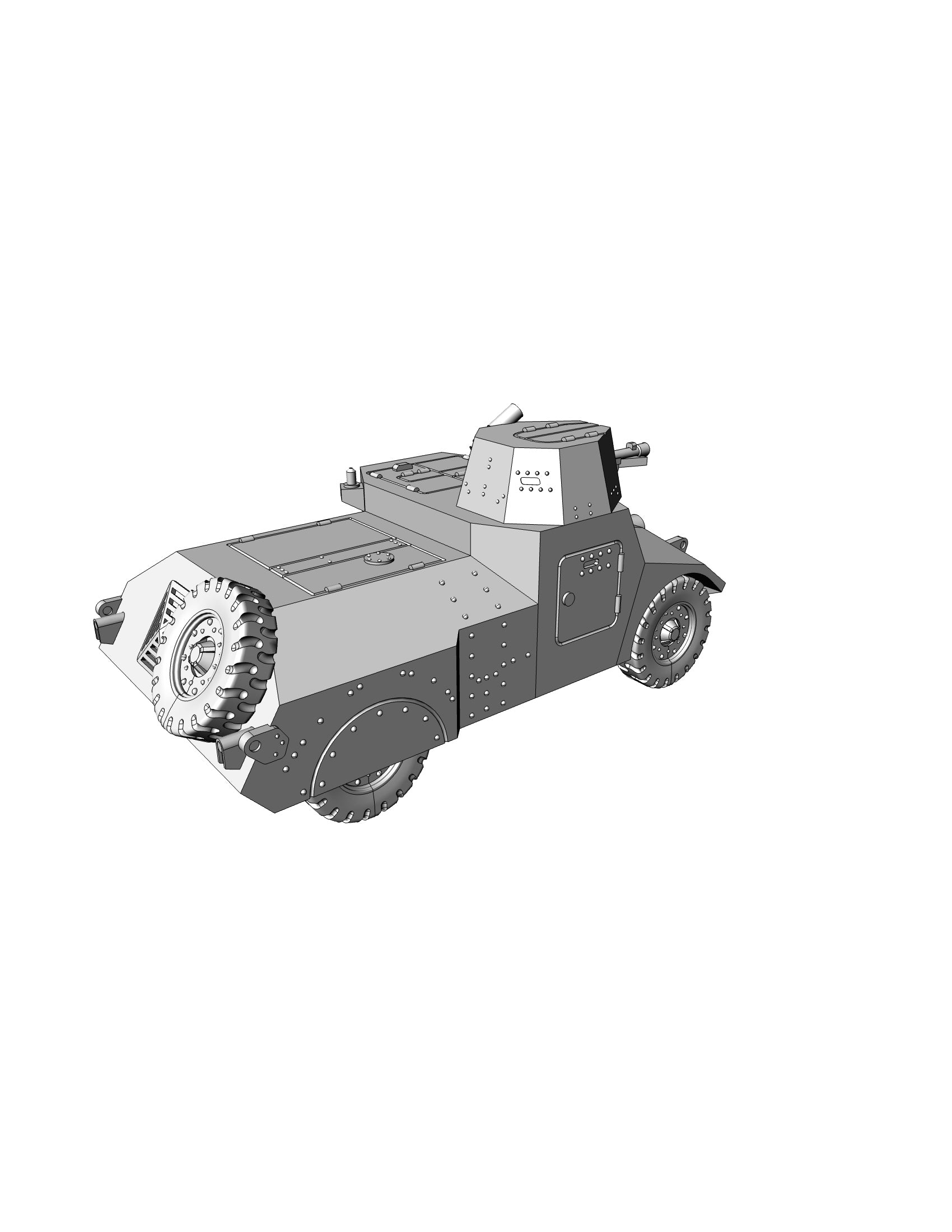 Morris MkII Recon Car - UK Army -  wargame3d- 28mm Scale