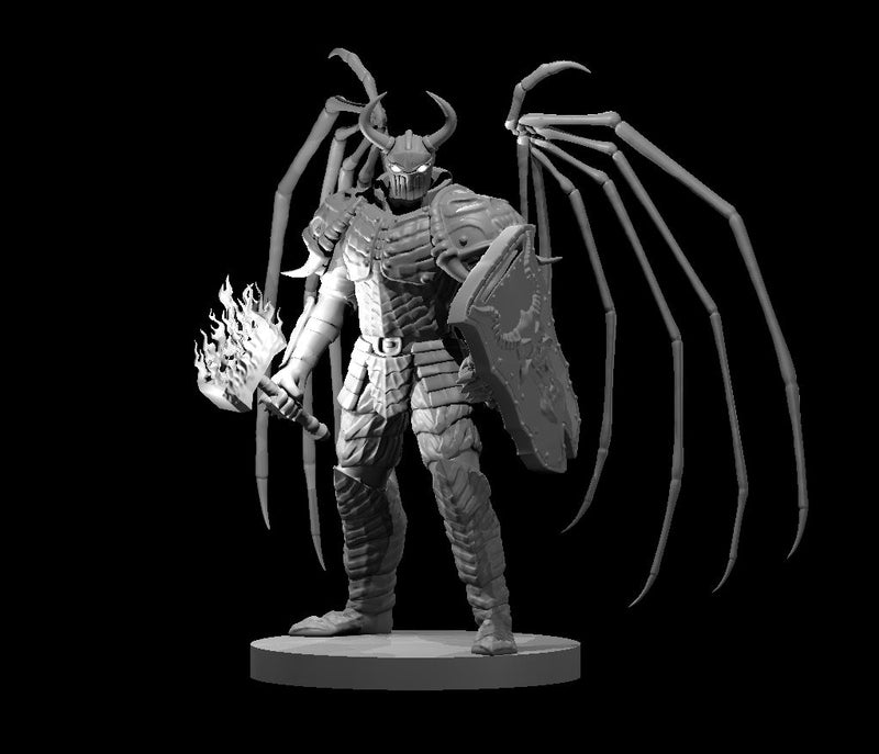 Fallen Male Aasimar Paladin Warhammer- DND - Pathfinder - Dungeons & Dragons - RPG - Tabletop - mz4250- Miniature-28mm-1"Scale