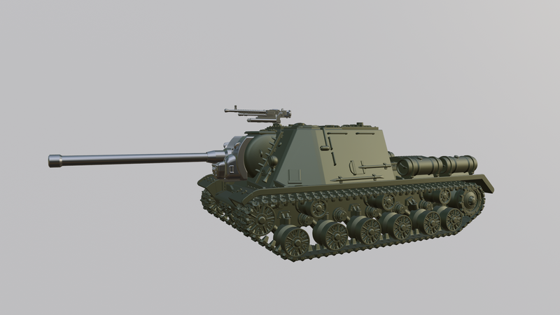 ISU-122 Heavy SPG - wargame3d- 28mm Scale - Russian Army - Bolt Action