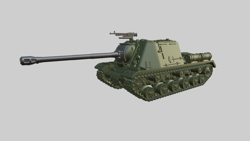 ISU-122s Heavy SPG - Russian Army - Bolt Action - wargame3d- 28mm Scale