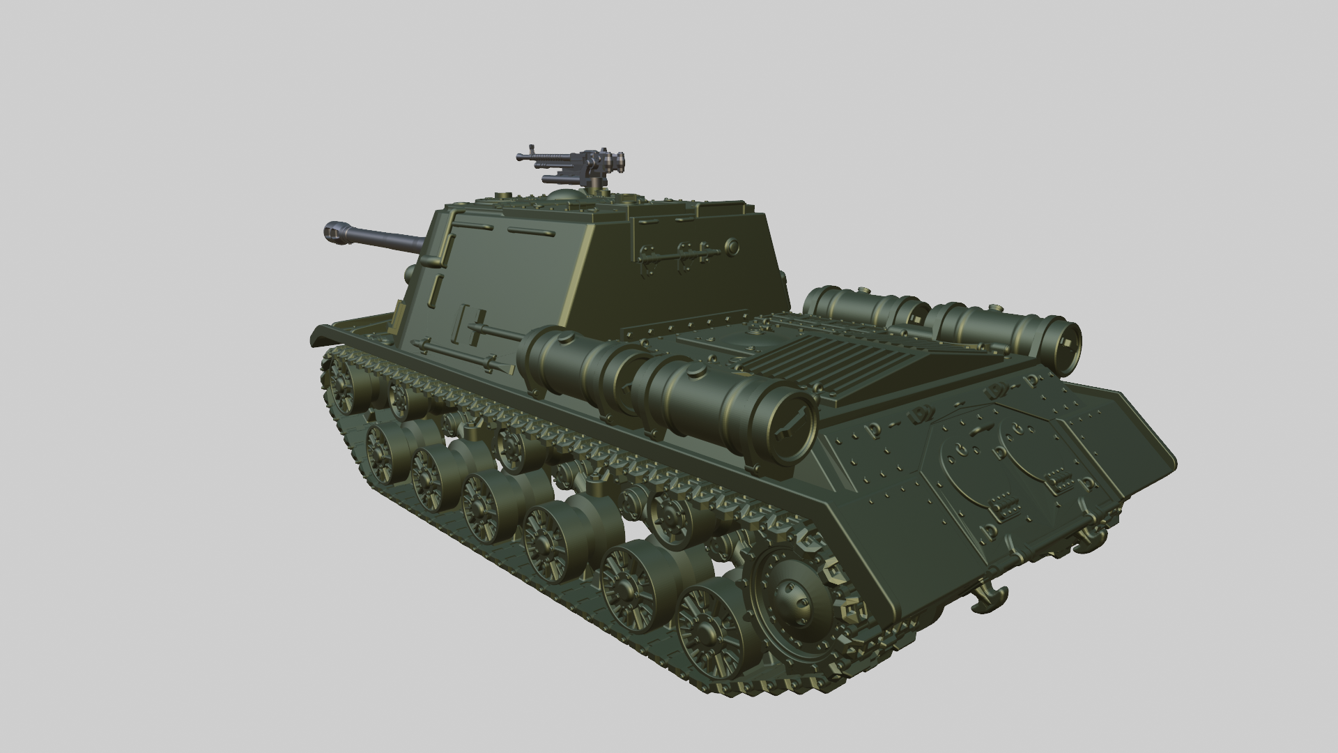 ISU-122s Heavy SPG - Russian Army -  wargame3d- 28mm Scale
