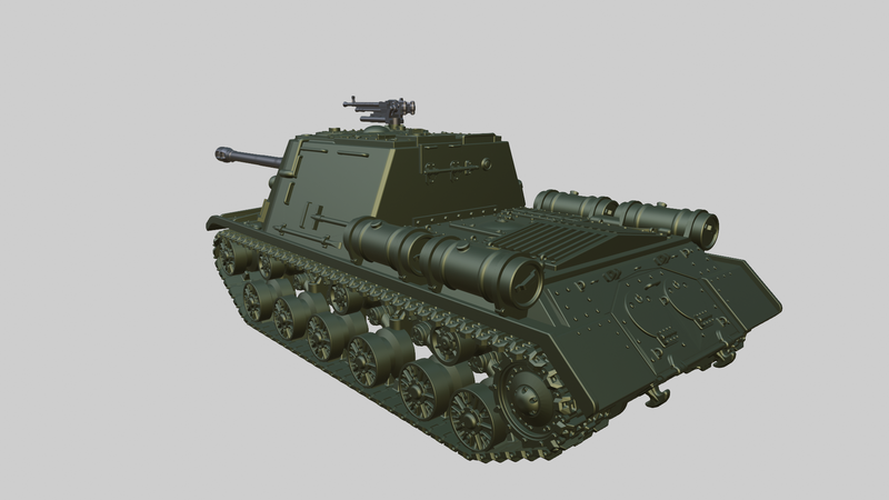 ISU-122s Heavy SPG - Russian Army - Bolt Action - wargame3d- 28mm Scale