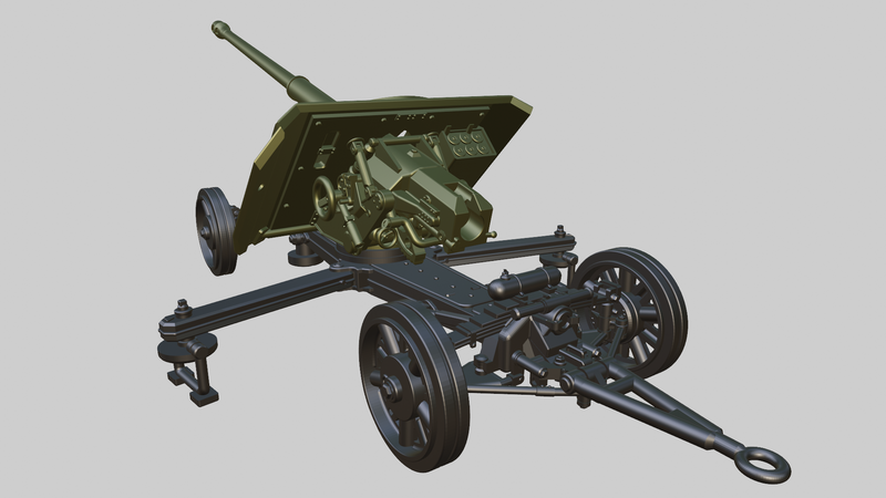 Pak 43 88mm Anti-Tank Gun - German Army - Bolt Action - wargame3d- 28mm Scale