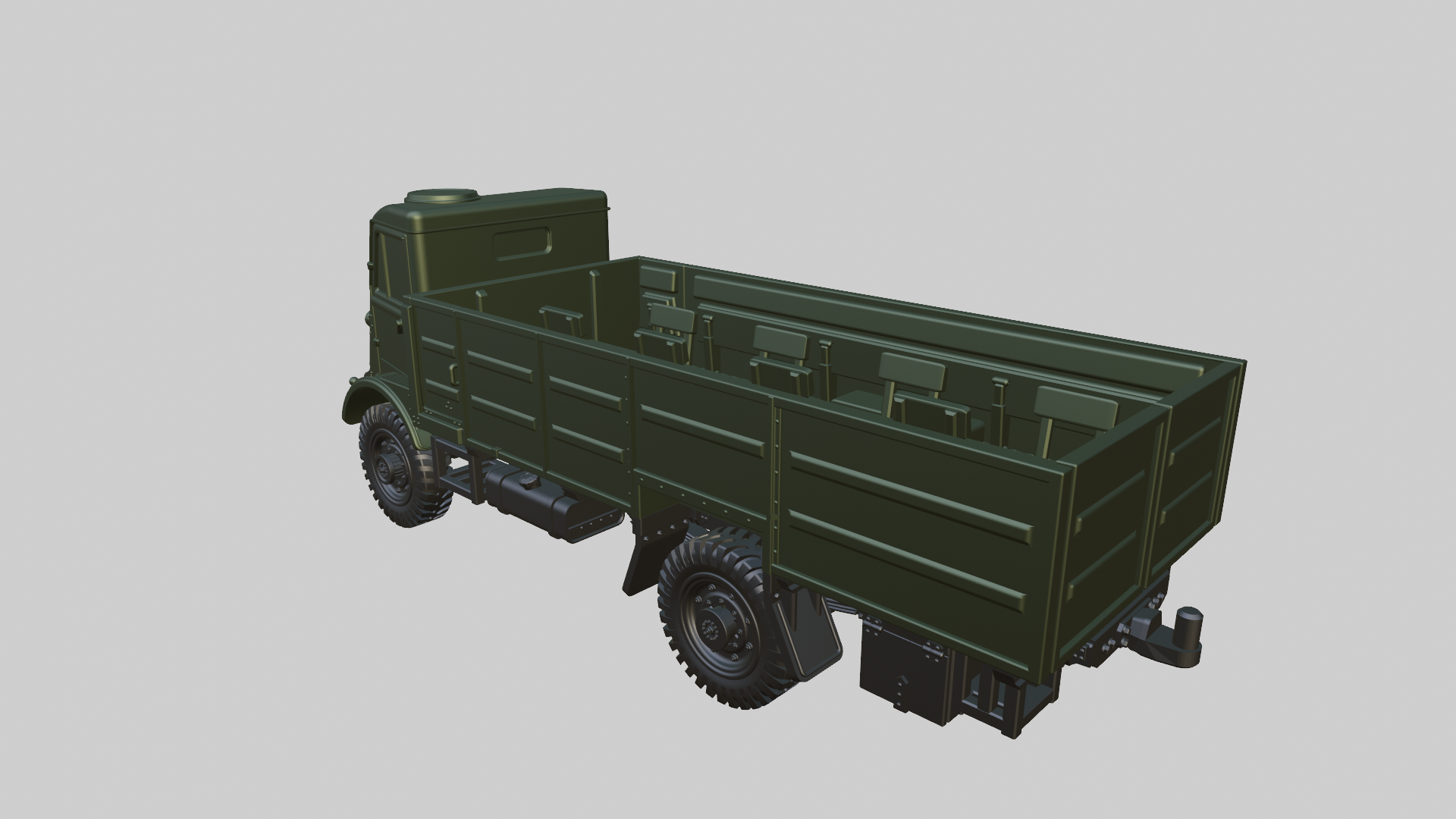 Bedford QLT Truck - UK Army -  wargame3d- 28mm Scale