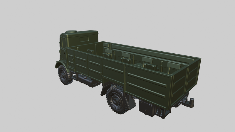 Bedford QLT Truck - UK Army - Bolt Action - wargame3d- 28mm Scale
