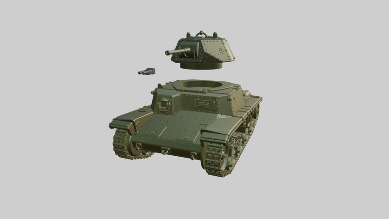 Carro Armato M15-42 - Italian Army - 28mm Scale - Bolt Action - wargame3d