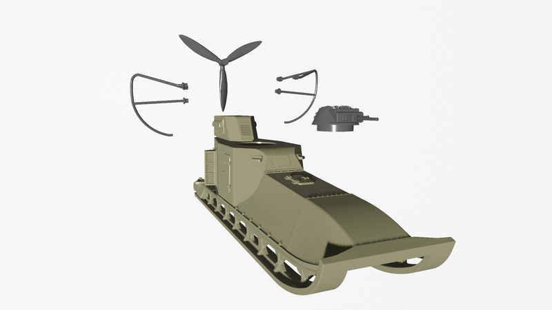 SKB-50_Aerosan-02SS - wargame3d- 28mm Scale - Russian Army - Bolt Action