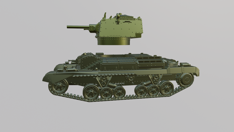 Cruiser tank A10 Mark II - UK Army - 28mm Scale - Bolt Action - wargame3d