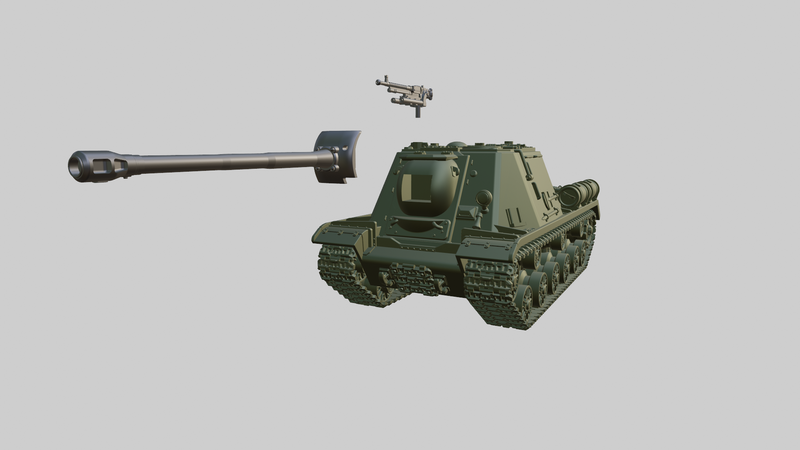 ISU-122s Heavy SPG - Russian Army - Bolt Action - wargame3d- 28mm Scale