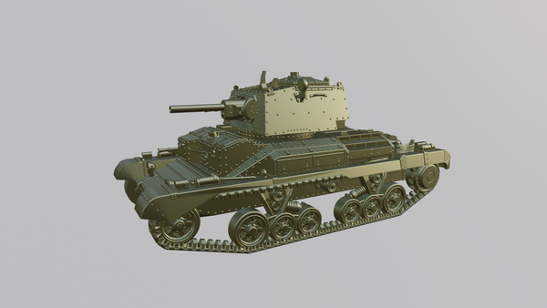 Cruiser tank A10 Mark II - UK Army - 28mm Scale - Bolt Action - wargame3d