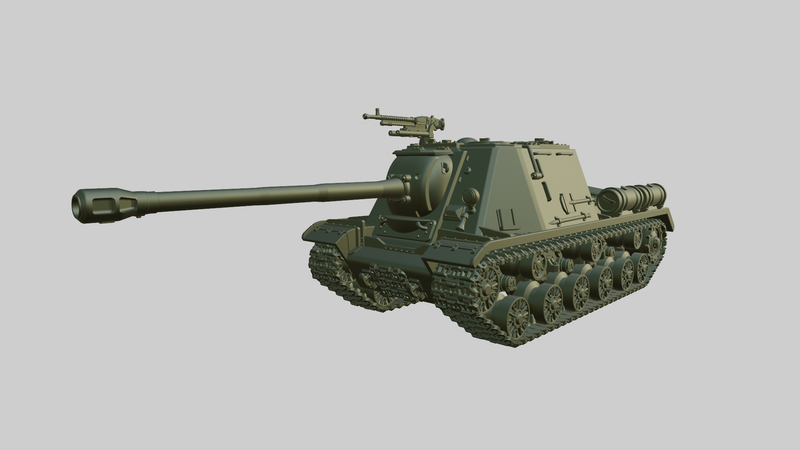 ISU-122s Heavy SPG - Russian Army - Bolt Action - wargame3d- 28mm Scale