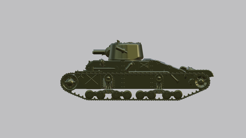 Matilda I - A11 Infantry Tank Mark I - UK Army - 28mm Scale - Bolt Action - wargame3d