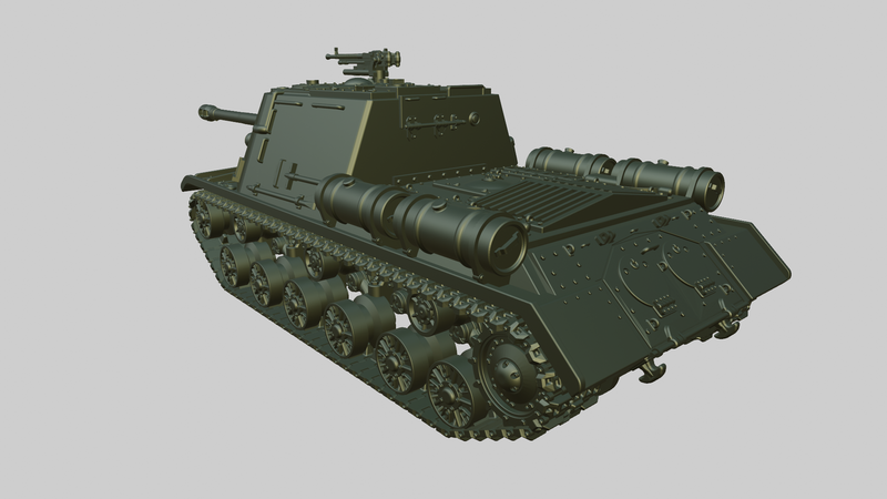 ISU-122s Heavy SPG - Russian Army - Bolt Action - wargame3d- 28mm Scale