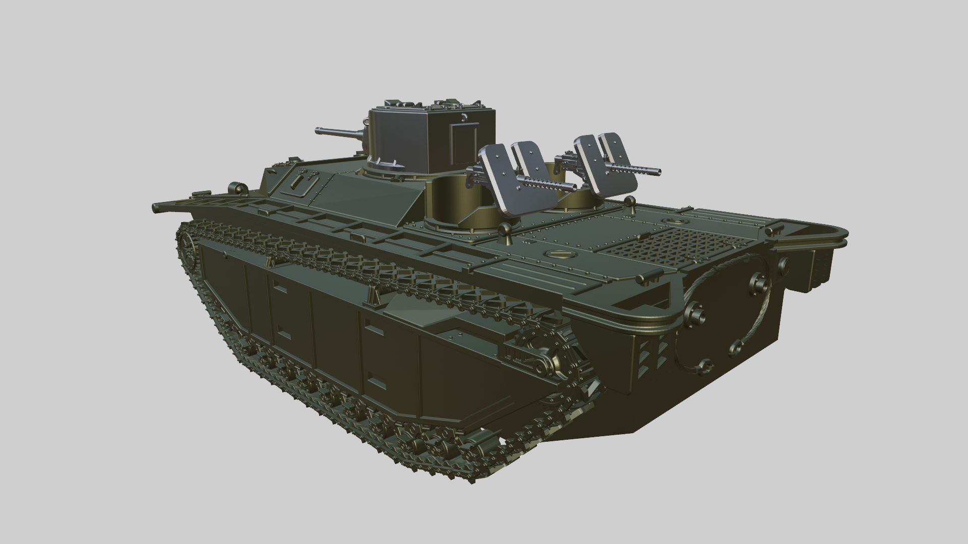 LVT(A)-1 - US Army - 28mm Scale -  wargame3d