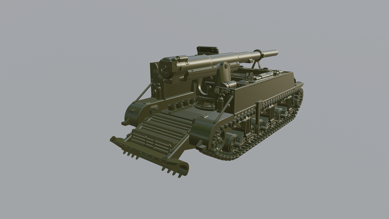 M12 Gun Motor Carriage - US Army - Bolt Action - wargame3d- 28mm Scale