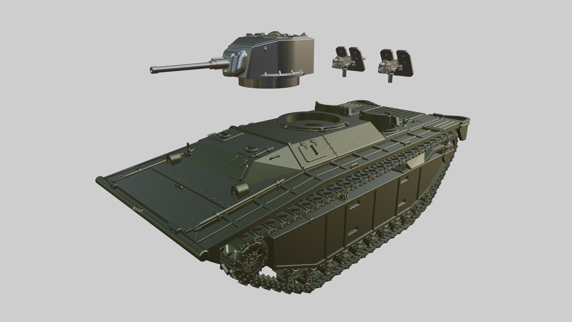 LVT(A)-1 - US Army - 28mm Scale -  wargame3d