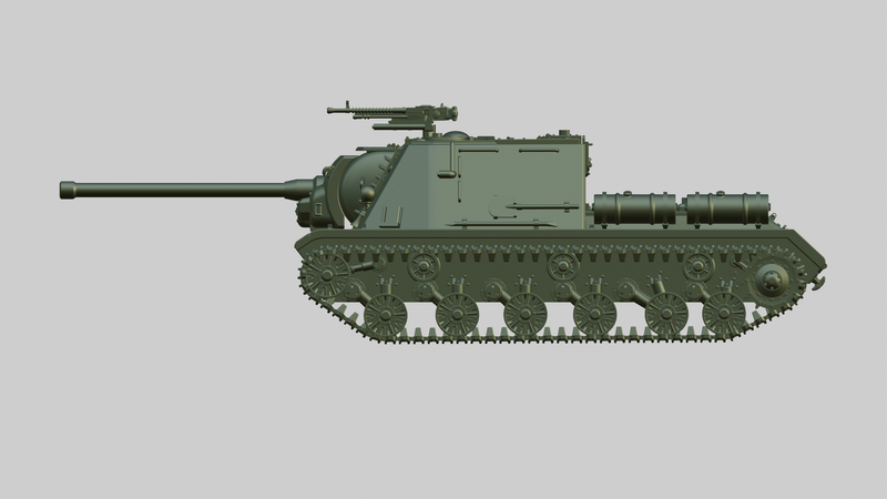 ISU-122 Heavy SPG - wargame3d- 28mm Scale - Russian Army - Bolt Action