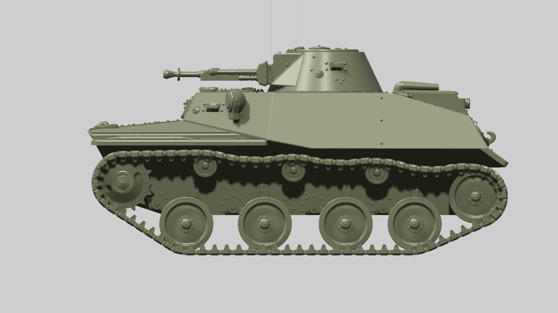 Amphibious Light tank T-40 - wargame3d- 28mm Scale - Russian Army - Bolt Action