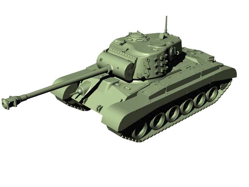 M26 Pershing - 28mm Scale - Bolt Action - wargame3d